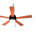 Modern Ceiling Fan With Wooden Blades And Integrated Light Fixture For Home Use
