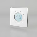 White Digital Thermostats For Home Temperature Control With Round And Square Design 3d model