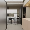 Modern Public Office Space With Open Layout Desks Chairs Glass Partitions And Natural Light