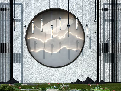 Modern background wall 3d model Modern background wall 3d model