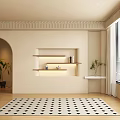 Middle ancient background wall 3d model