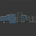 Cartoon Cityscape With Modern Buildings Various Shapes And Urban Layout Design