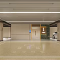 Luxury Modern Underground Parking Lot With Bright Even Lighting Clear Guidance Signs And Orderly Layout
