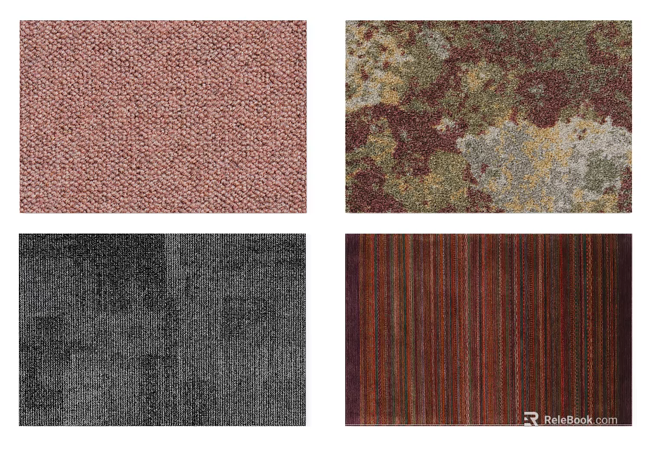 Square Rugs With Various Textures And Diverse Patterns For Home Decor 3d model