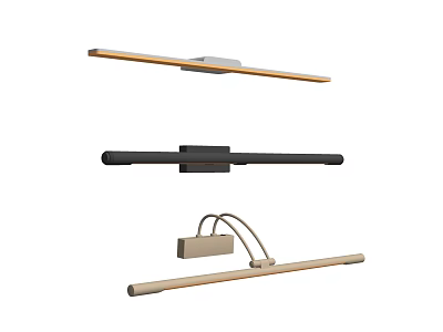 Modern Wall Lights Featuring Sleek Long Strip Design And Various Color Finishes 3d model