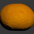 Single Fresh Ripe Orange with Bright Orange Hue on Black Surface Displaying Clear Reflection