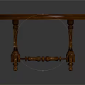 Classical Oval Wooden Table With Intricate Carved Legs And Decorative Design