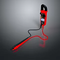 Professional Digital Clamp Meter With Black Red Design And Test Leads On Gray Background