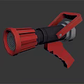 Red Spray Gun Tool With Red Handle Nozzle Black Middle And Silver Details 3d model