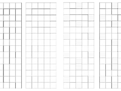 Modern Room Dividers With Grid Patterns And Various Designs For Interior Partition 3d model
