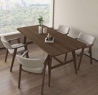 Modern Dining Table Chair Combination Dining Table Chair 3d model