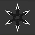 Sharp Metal Star Shaped Shuriken Weapon Featuring Multiple Sharp Blades And Reflective Surface 3d model