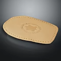 Genuine Leather Footwear Insole With Stitched Edges Perforated Details And Star Logo