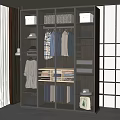Sleek Modern Wardrobe With Transparent Glass Doors Hanging Area And Drawer Shelves