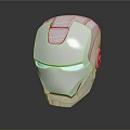 Weapon Helmet 3D Model In White With Glossy Finish And Reflective Surface Design 3d model