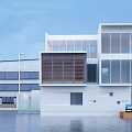 Stylish Modern Detached Villa Featuring Expansive Glass Windows And Waterfront Deck