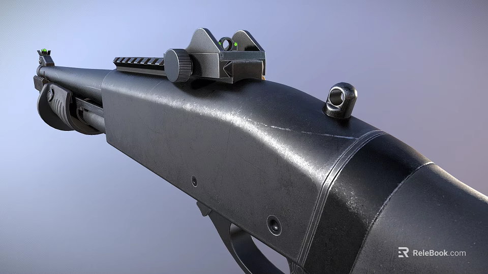 Tactical Rifle Weapon 3D Rendered With Scope And Detailed Black Metal Design 3d model 