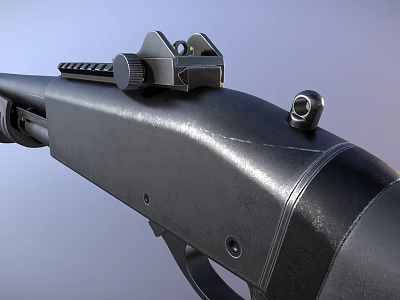 Tactical Rifle Weapon 3D Rendered With Scope And Detailed Black Metal Design 3d model