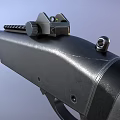 Tactical Rifle Weapon 3D Rendered With Scope And Detailed Black Metal Design