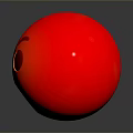 Shiny Red Round Emoji Expression Ball With Surprised Face For Daily Use And Decoration
