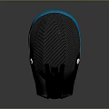 HJC Motorcycle Helmet Black Blue Carbon Fiber Construction With Protective Face Shield