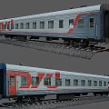 Technology Exhibition Hall Displaying Blue White Red DVL Train Model On Railway Track