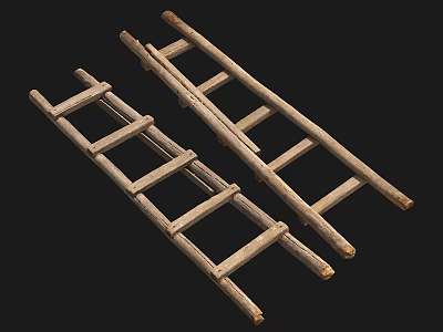 modern ladder wooden ladder staircase 3d model modern ladder wooden ladder staircase 3d model