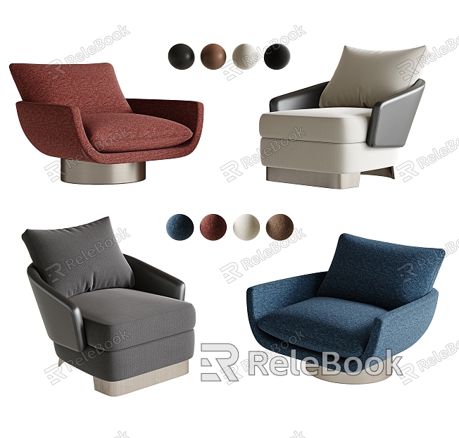 Modern Leisure Sofa Combination Single Sofa Chair Single Leisure Chair Leather Sofa Chair Fabric Sofa Chair model