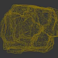Detailed 3D Rock Models With Textured Surfaces Multiple View Angles And Wireframe Structure