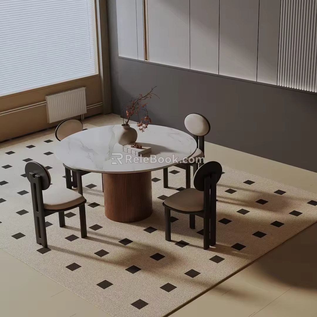 Modern table combination 3d model