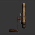 Wooden Handle Chainsaw Equipment With Metal Cutting Chain And Ergonomic Design