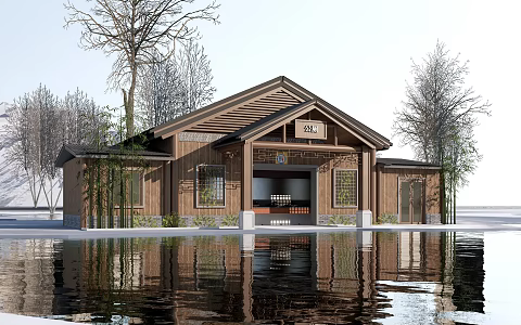 New Chinese Style Public Toilet Public Toilet Public Toilet Building Tourist Toilet Public Toilet 3d model