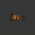 Detailed Miniature Mine Tunnel Scene With Cart Tracks Lanterns And Ore