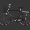 Stylish Classic Urban Commuter Bike With Front Basket And Rear Rack
