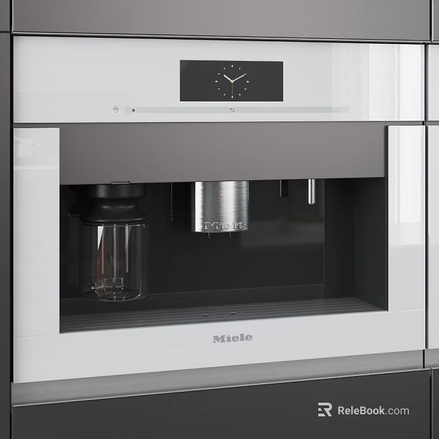 Miele Built in Modern Kitchen Appliance With Water Container And Control Panel 3d model 