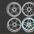Stylish Car Alloy Wheels with Various Spoke Designs and Color Finishes