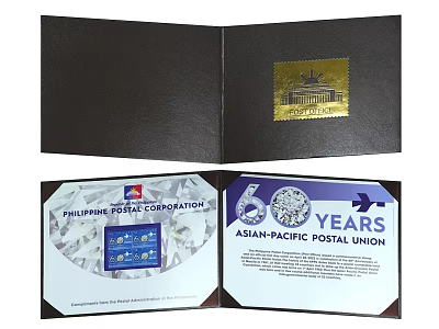 Philippine Social Corporation Asian Pacific Postal Union Years Commemorative Stamp Book Design Collection 3d model