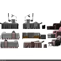 Various Design Massage Beds In Soft Neutral Colors With Stools And Lamps For Spa