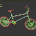Red BMX Bicycle With Sleek Frame Black Seat And Silver Wheels Showcase