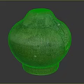 Handcrafted Green Ceramic Jar With Glazed Surface And Traditional Design