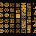 New Chinese Style Openwork Window Carved Openwork Window Pane Carved Corner Flower Carved Corner Flower 3d model