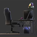 Practical Office Desk Setup With Dual Monitors Ergonomic Chair And Stationery Supplies