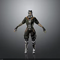 3D Sci Fi Character Model In Green Tactical Outfit With Goggles And Mechanical Gloves
