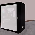Modern PC Case With Transparent Side Panel And RGB Fan Showcasing Internal Components 3d model