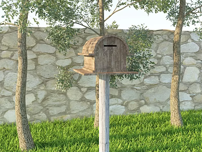Modern letter box 3d model
