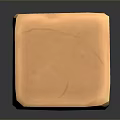 Brown Rectangular Textured Object Placed On Smooth Dark Surface With Reflection 3d model
