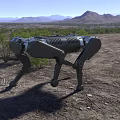 Advanced Industrial Quadruped Robotic Equipment With Metallic Structure For Outdoor Terrain