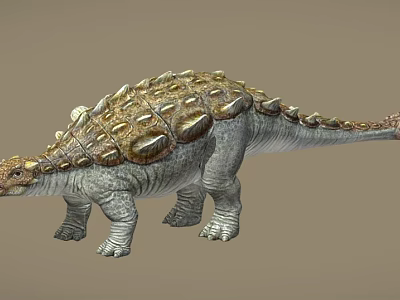 Realistic Ankylosaurus Dinosaur Figure With Armored Body And Spiked Back 3d model