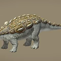 Realistic Ankylosaurus Dinosaur Figure With Armored Body And Spiked Back