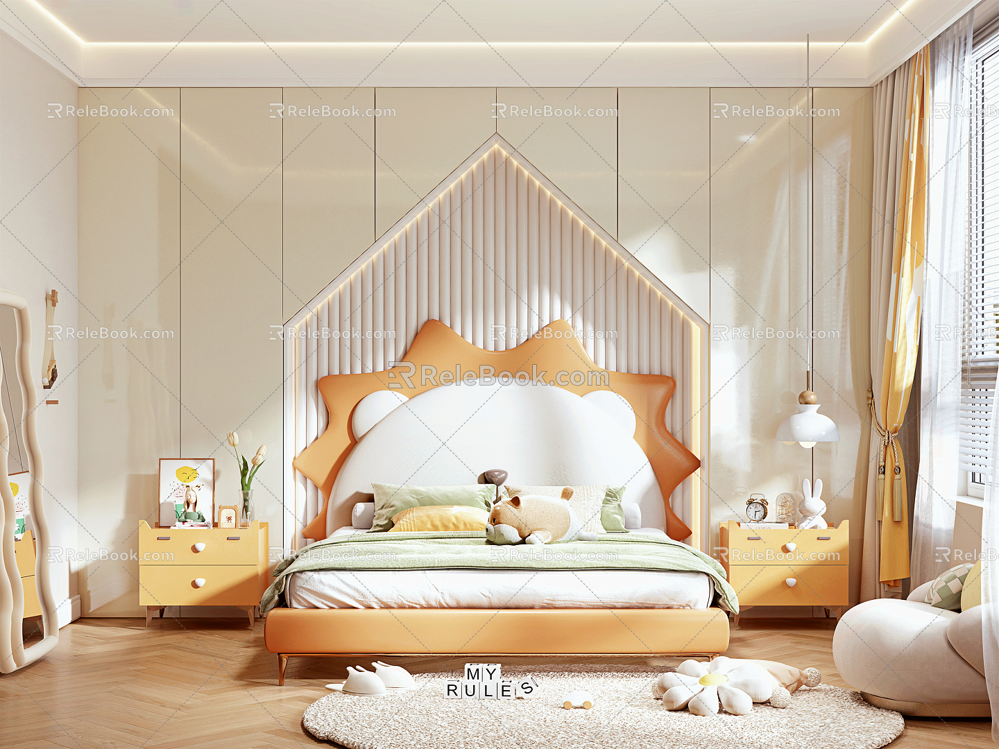 Modern Children's Room 3d model